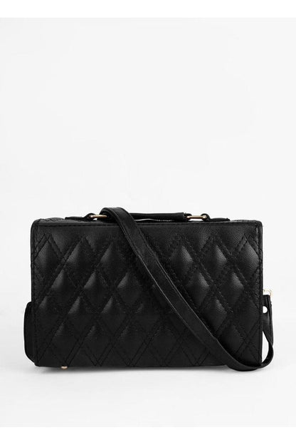 Elegant Quilted Burgundy H-AR-4 Black