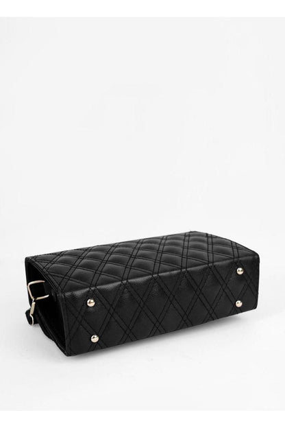 Elegant Quilted Burgundy H-AR-4 Black